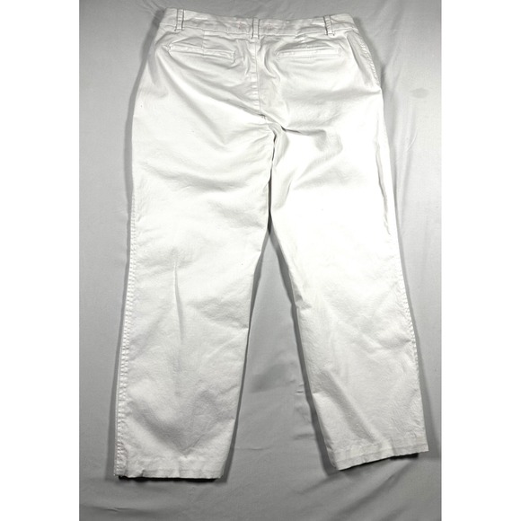 Tommy Bahama Pants - Tommy Bahama Womens White Cotton Blend Crop Chino Pants Size 6